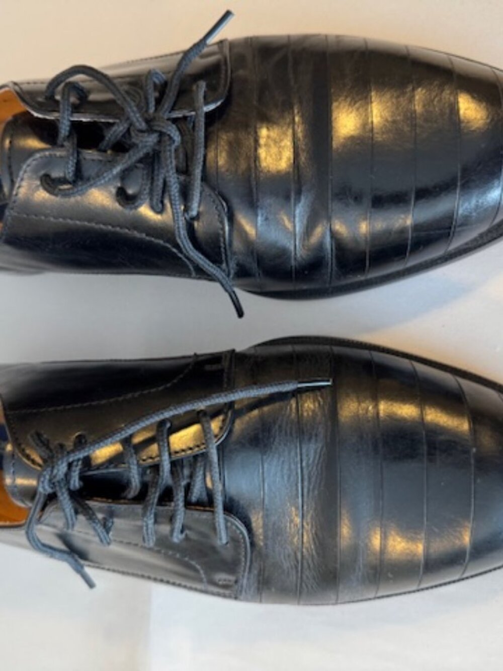 Georgio Brutini Mens Brazilian Leather Oxford Dress Shoes Blk, Sz 9M w/box - Picture 2 of 5